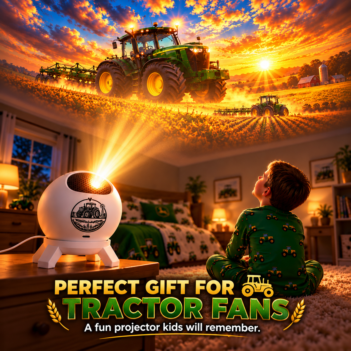 🚜 Tractor Dream Projector ✨ Bring the Farm Adventure Home